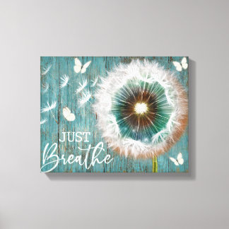Toile Papillon et Dandelion Peinture Canvas Just Breat