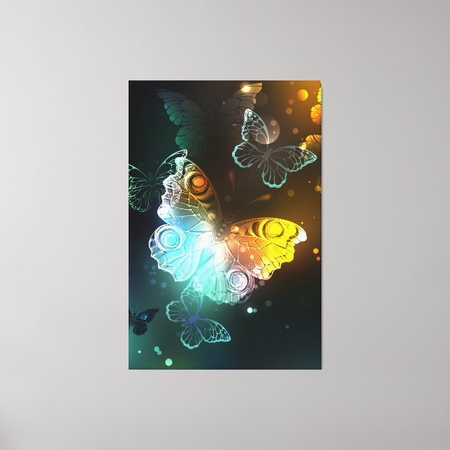 Toile Papillon lumineux et papillons de nuit (Recto)