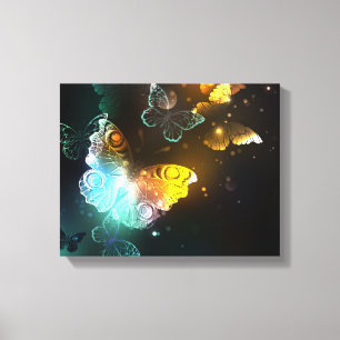 Toile Papillon lumineux et papillons de nuit