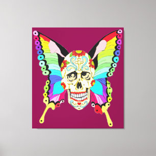 Toile Papillon Sugar Skull