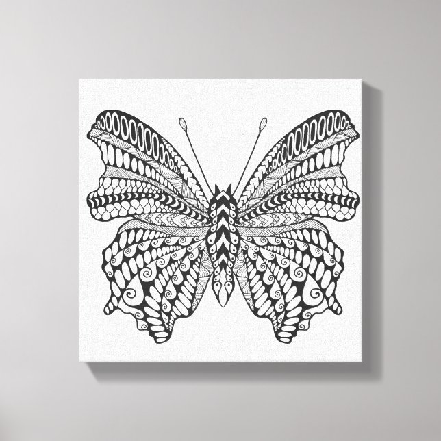Toile Papillon tropical inspiré 6 (Recto)