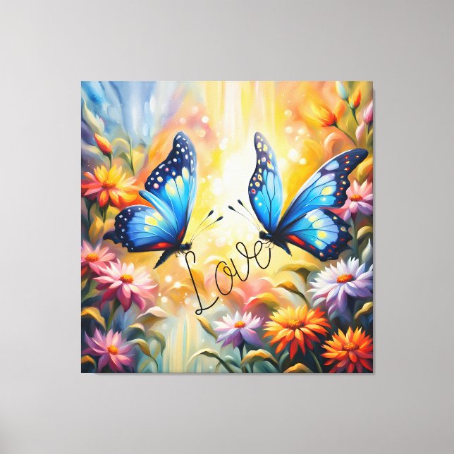 Toile papillons amoureux (Recto)