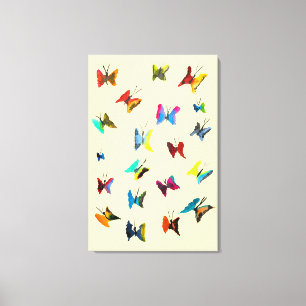 Toile Papillons couleur aquarelle