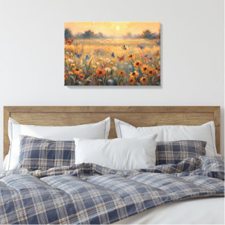 Toile Papillons dans la Prairie