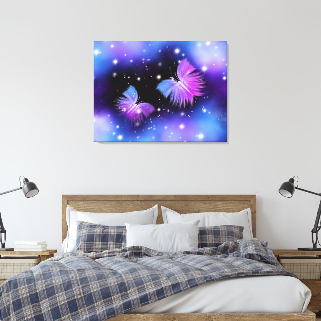 Toile Papillons de l'Imaginaire spatial Cosmique (Insitu(Chambre))