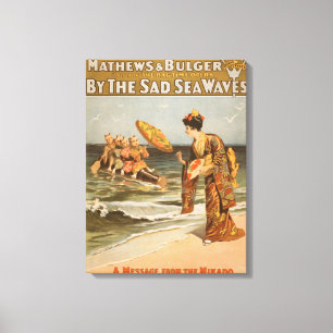 Toile Par la mer triste ondule le "message de Mikado "