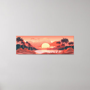 Toile Paradis du coucher de soleil