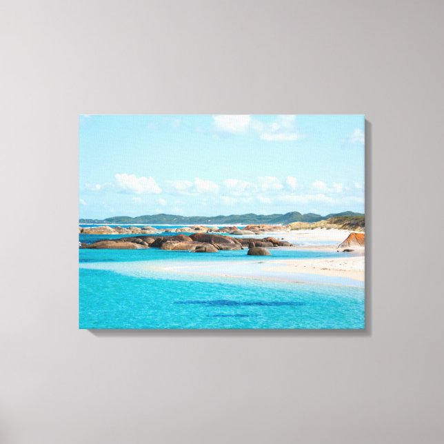 Toile Paradise Beach Emerald Sea Greens Pool Australie (Recto)