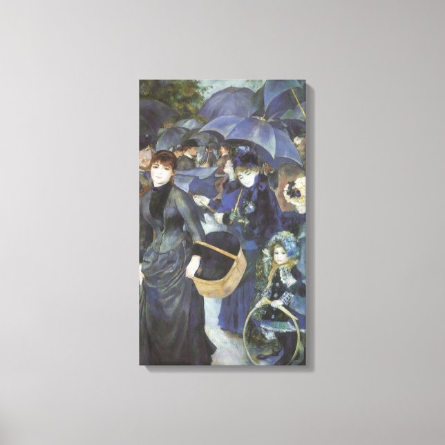 Toile Parapluies de Pierre Renoir, Impressionnisme Vinta (Recto)