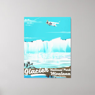 Toile Parc national des Glaciers, Montana poster vintage