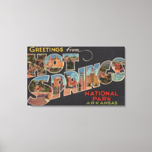 Toile Parc national des sources chaudes, Arkansas (Bleu)