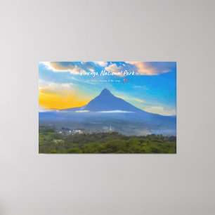 Toile Parc national des Virunga, RD Congo - Volcan