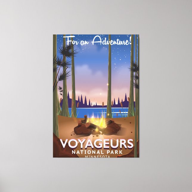 Toile Parc national des Voyageurs Minnesota affiche voya (Recto)