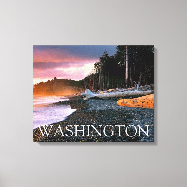 Toile Parc national olympique | État de Washington (Recto)
