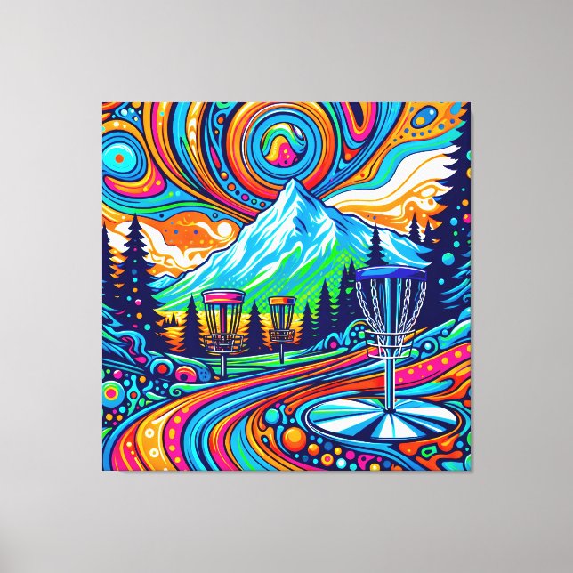 Toile Parcours de golf Psychedelic Disk (Recto)