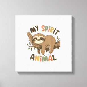Toile Paresseux Mon Animal Spirituel Graphique Drôle Par