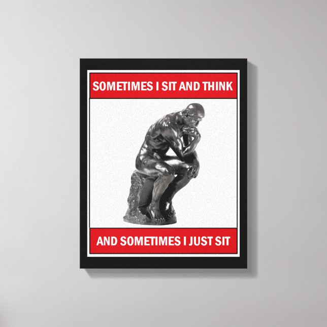 Toile Parfois je m'assieds et réfléchis et parfois je m' (Recto)