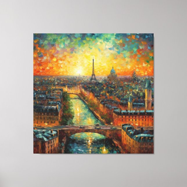 Toile Paris by night van Gogh (Recto)