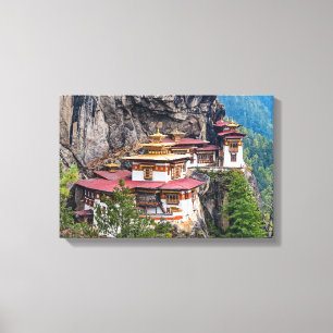 Toile Paro Taktsang : le monastère du nid de tigre - Bho