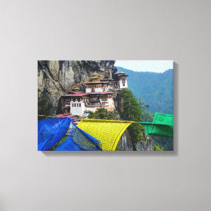 Toile Paro Taktsang : le monastère du nid de tigre - Bho