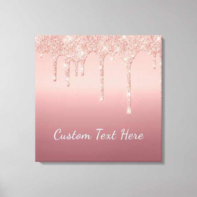 Toile Parties scintillant rose Gold Blush personnalisé T (Recto)