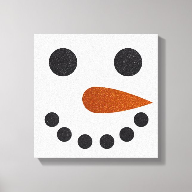 Toile Parties scintillant Snowman Winter Canvas Art Noël (Recto)