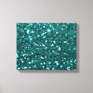 Toile Parties scintillant Turquoise chic Faux