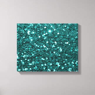 Toile Parties scintillant Turquoise chic Faux