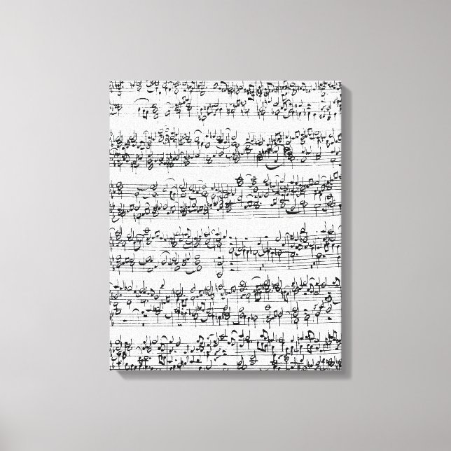 Toile Partition musicale de Johann Sebastian Bach (Recto)