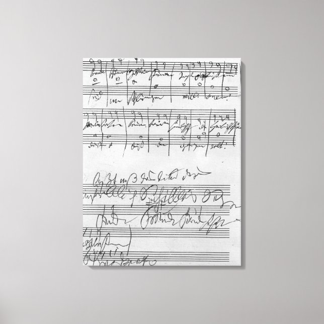 Toile Partition musicale manuscrite (Recto)