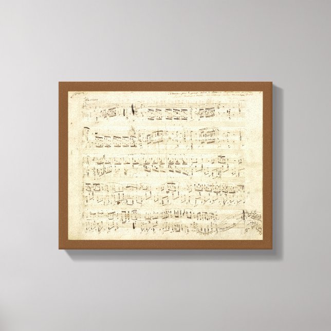 Toile Partition sur parchemin manuscrite en encre (Recto)