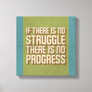 Toile Pas de lutte Pas de progression Motivation Canvas