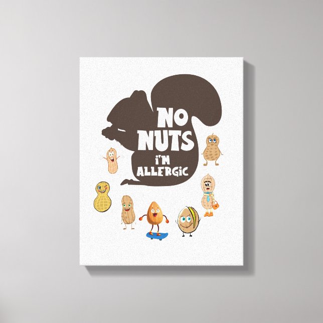 Toile Pas de noix Je suis Allergic Peanut Sensibilisatio (Recto)
