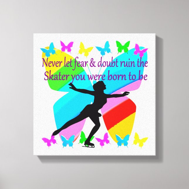 TOILE PAS DE PEUR JUSTE FAITH FIGURE SKATER (Recto)