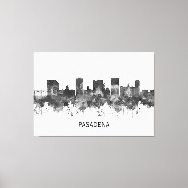 Toile Pasadena Skyline BW (Recto)