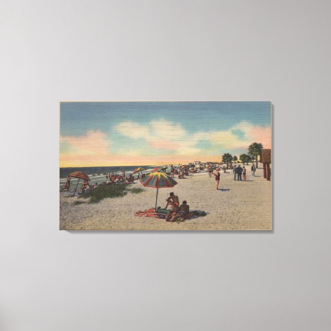 Toile Pass-a-Grille Beach, Floride - Baignades de soleil (Recto)