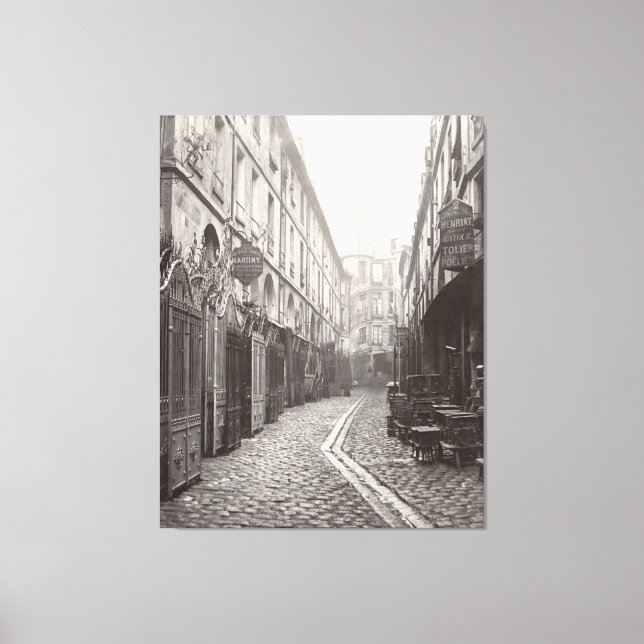 Toile Passage du Dragon, Paris 19e siècle Photo (Recto)