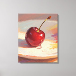 Toile Pastel à l'huile cerise