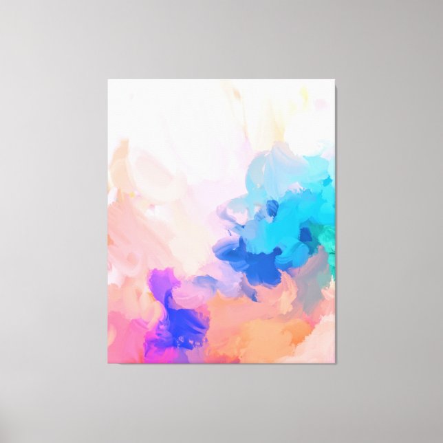 Toile Pastel Art Abstrait Moderne Coloré (Recto)