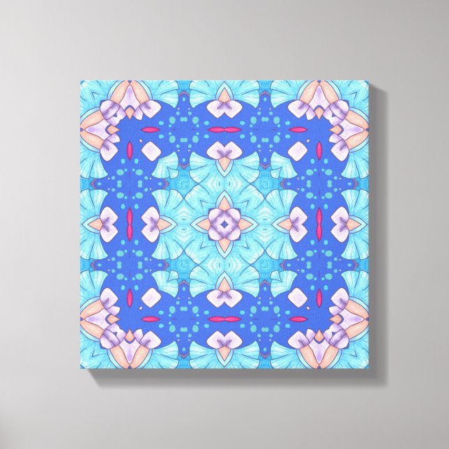 Toile Pastel Blues Serenity Abstract Home Wall Art (Recto)
