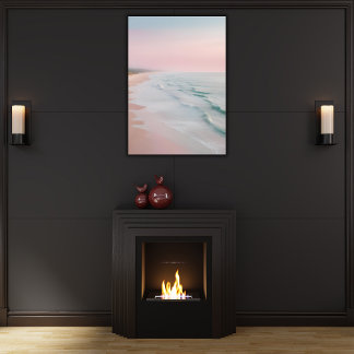 Toile Pastel Serenity Ocean Waves