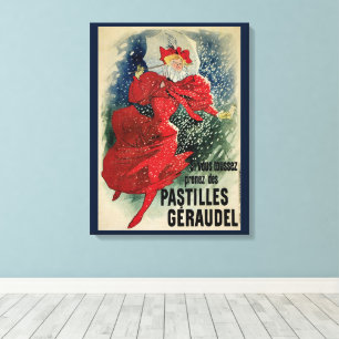 Toile Pastilles Geraudel contre la toux Art Nouveau vint