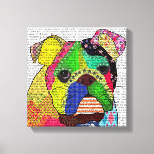 Toile Patchwork Bulldog
