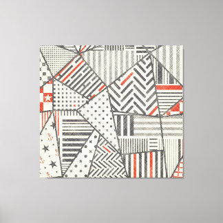 Toile Patchwork rétro : Conception géométrique Abstraite