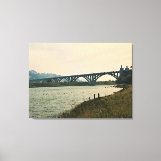 Toile Patterson Bridge, Gold Beach, Oregon (Recto)