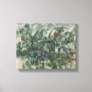 Toile Paul Cezanne au bord de l'eau, C. 1890 (huile o