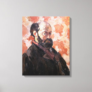 Toile Paul Cezanne - Autoportrait avec fond rose