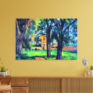 Toile Paul Cezanne - Châtaignier et Ferme,