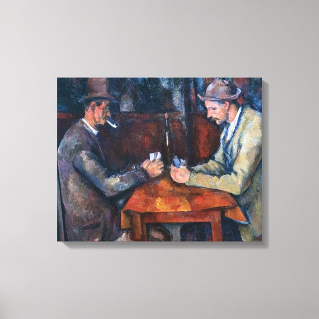 Toile Paul Cezanne - Les Joueurs De Cartes (Recto)