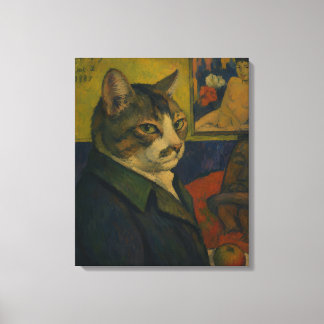 Toile Paul Gauguin Autoportrait Vol. 2 en chat